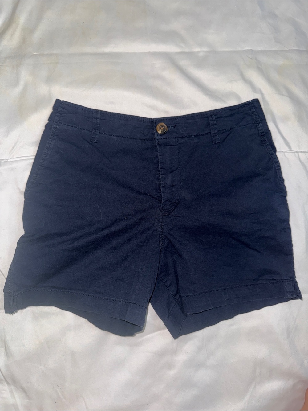 Women's Navy Casual Cotton Shorts